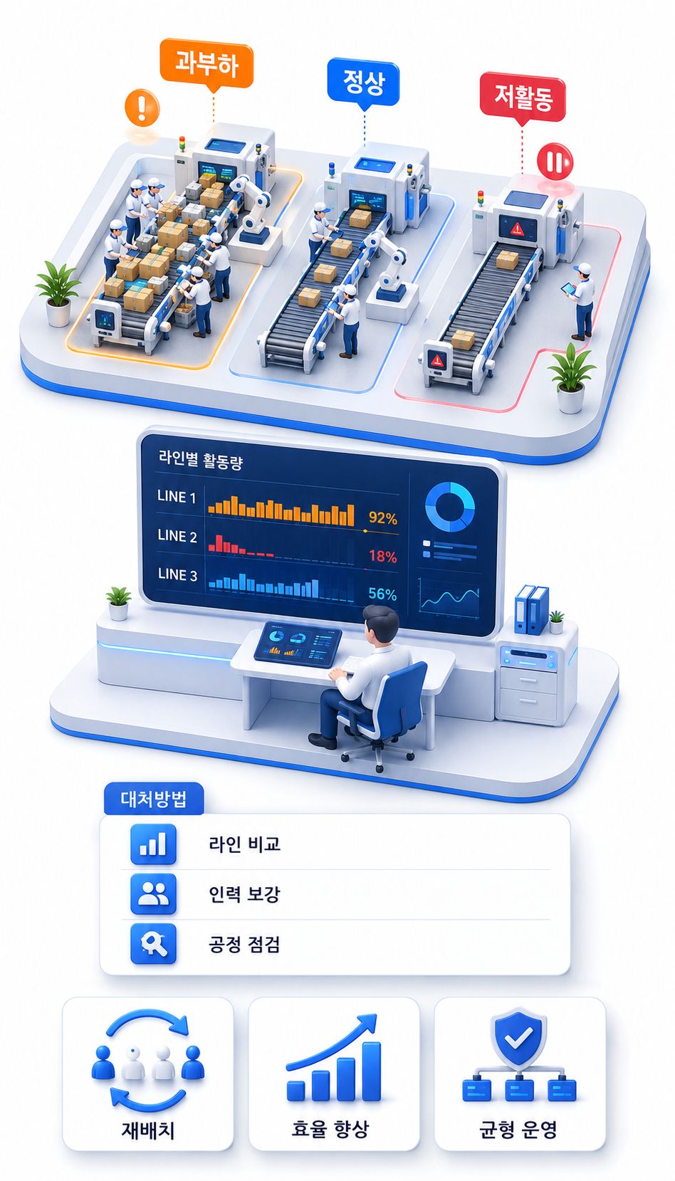 바쁜라인 노는라인